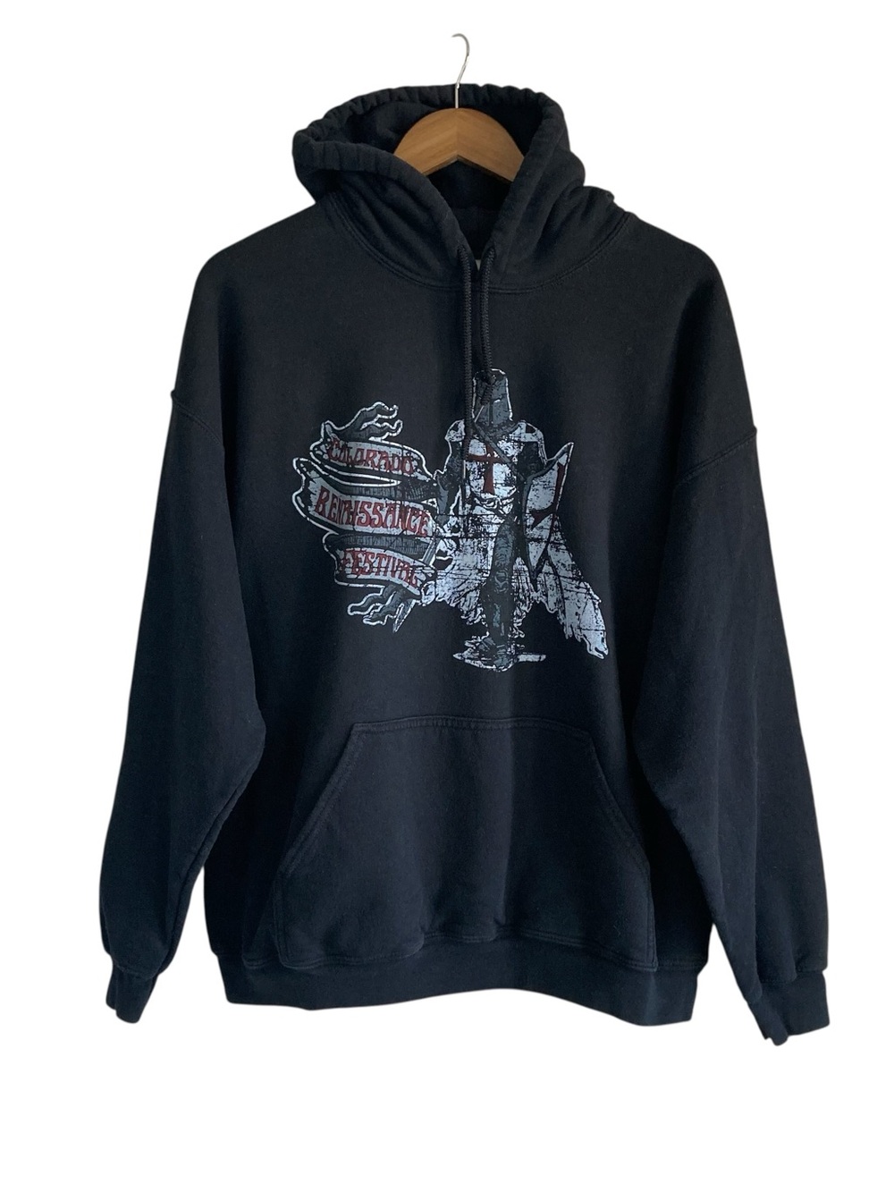 Colorado Renaissance Festival Renn Faire Larspur Black Graphic Pullover Hoodie